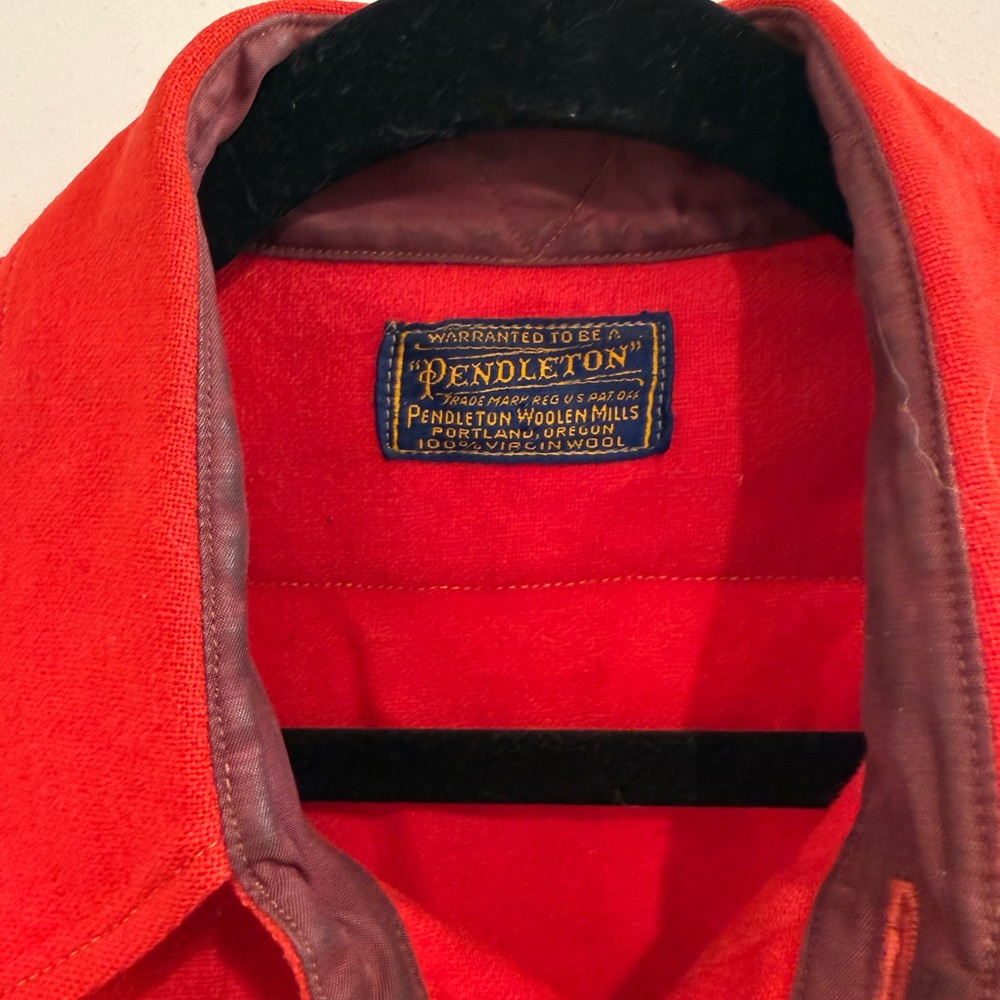 Pendleton Vibrant Red Wool Shirt - Picture 2 of 3